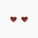 Boucles D'oreilles Puces Cerine Coeur Or Jaune - Clous d'oreilles Enfant | Histoire d&rsquo;Or