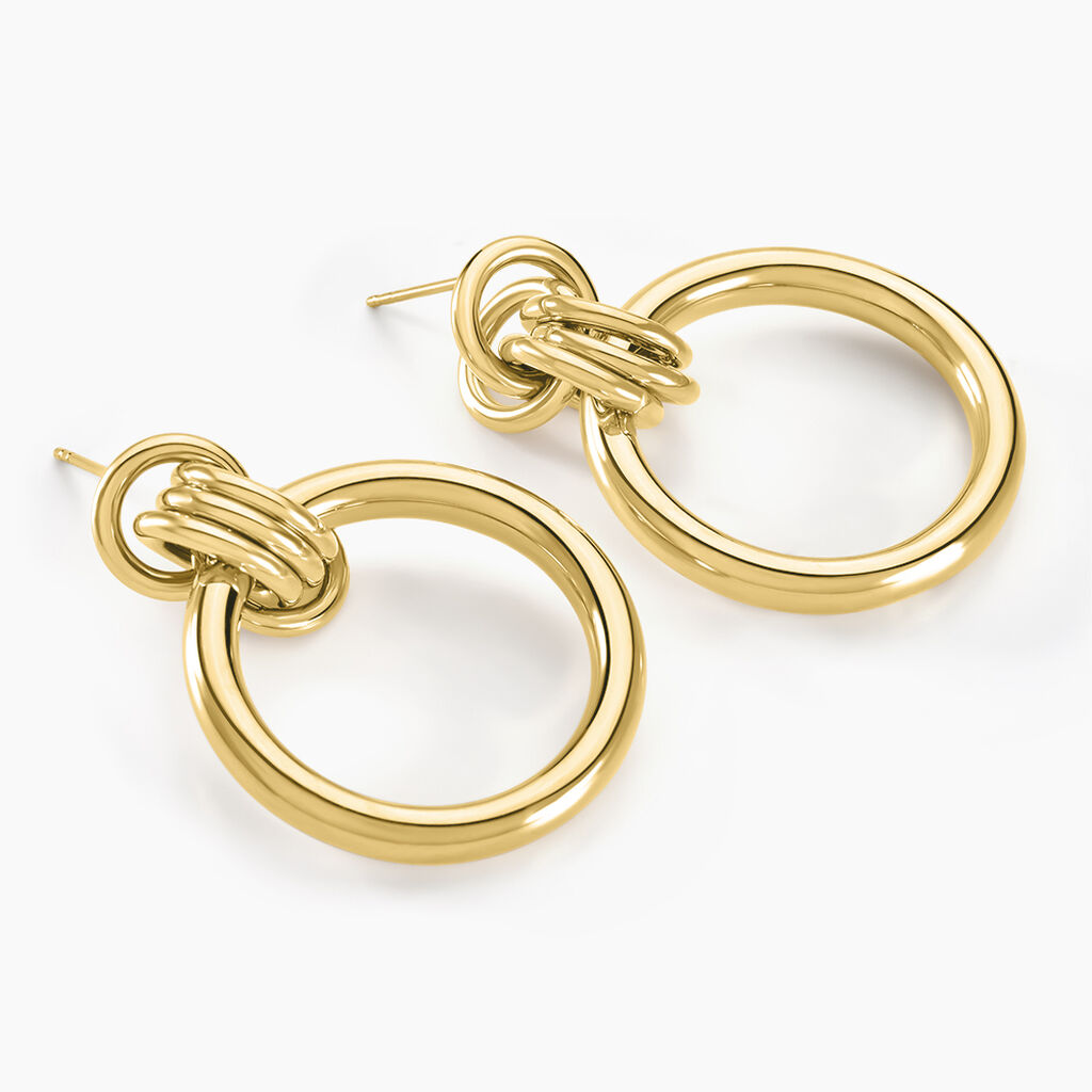 Boucles D'oreilles Puces Josephine Acier Doré - Boucles d'oreilles fantaisie Femme | Histoire d’Or