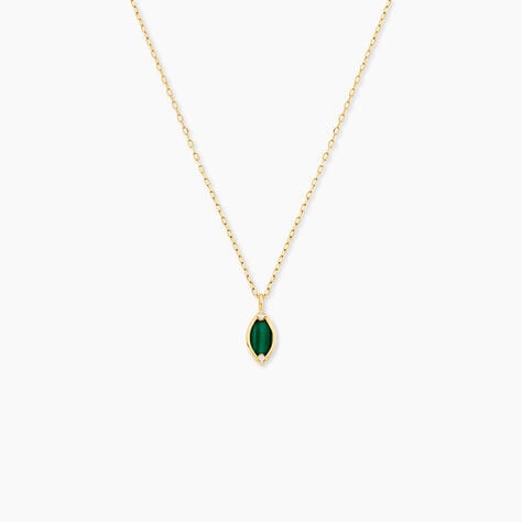 Collier Chelo Or Jaune Malachite Oxyde De Zirconium - F&ecirc;te des m&egrave;res Femme | Histoire d&rsquo;Or