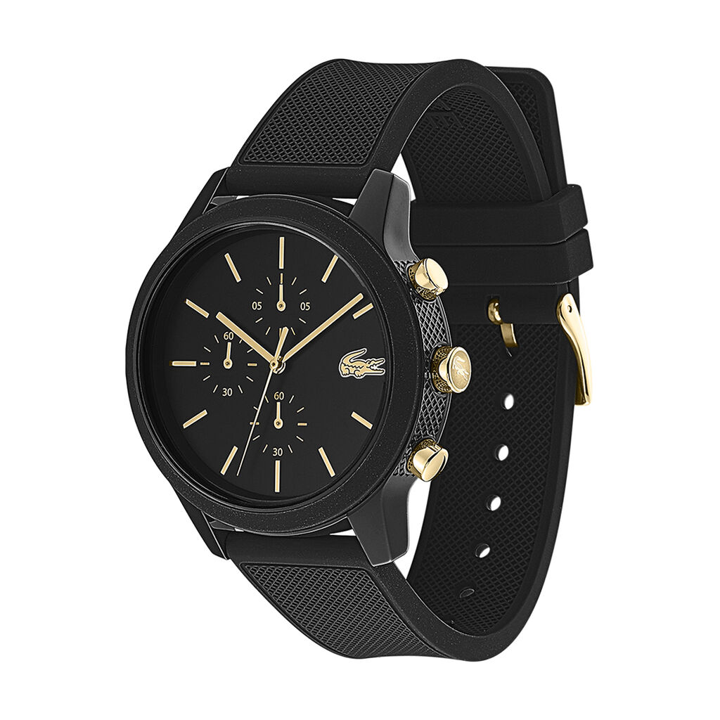 Montre Lacoste 12.12 Noir - Montres Homme | Histoire d’Or