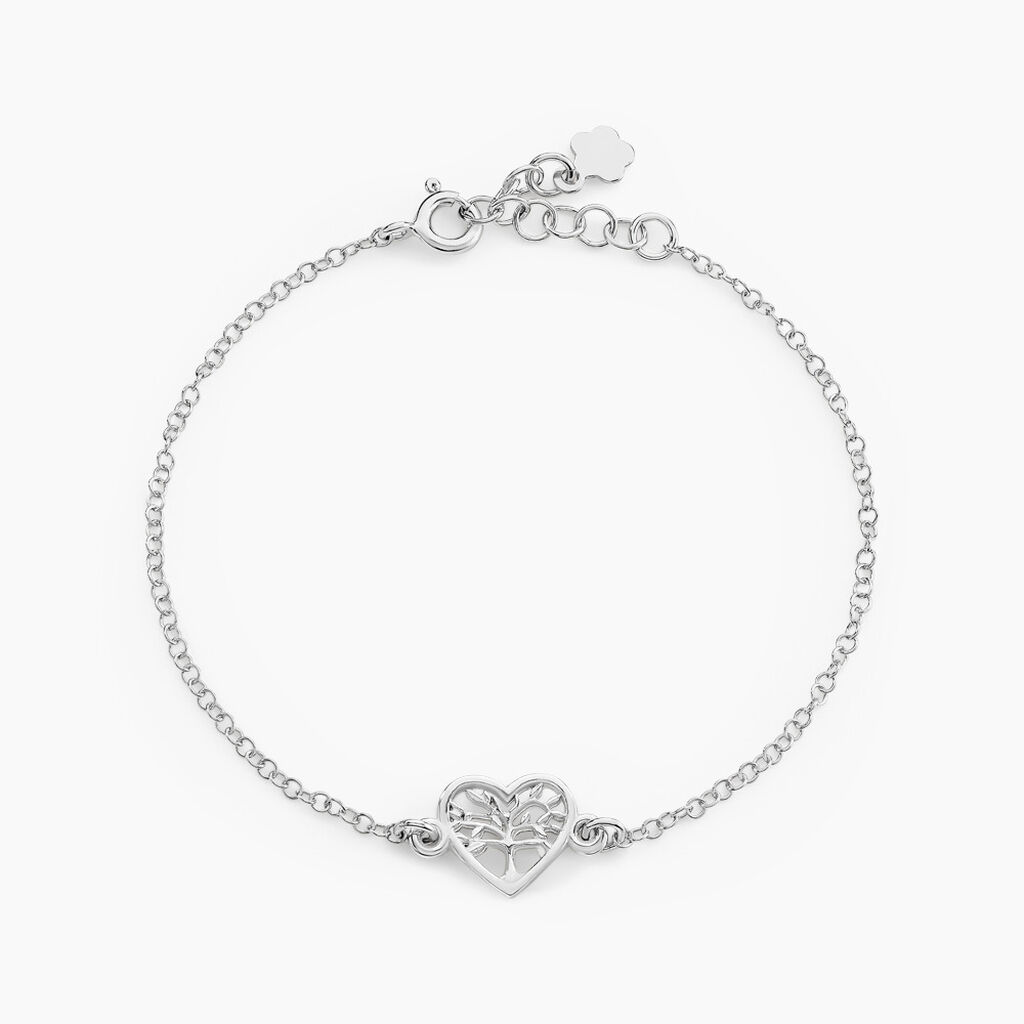 Bracelet Elwenn Argent Blanc - Bracelets Coeur Femme | Histoire d’Or