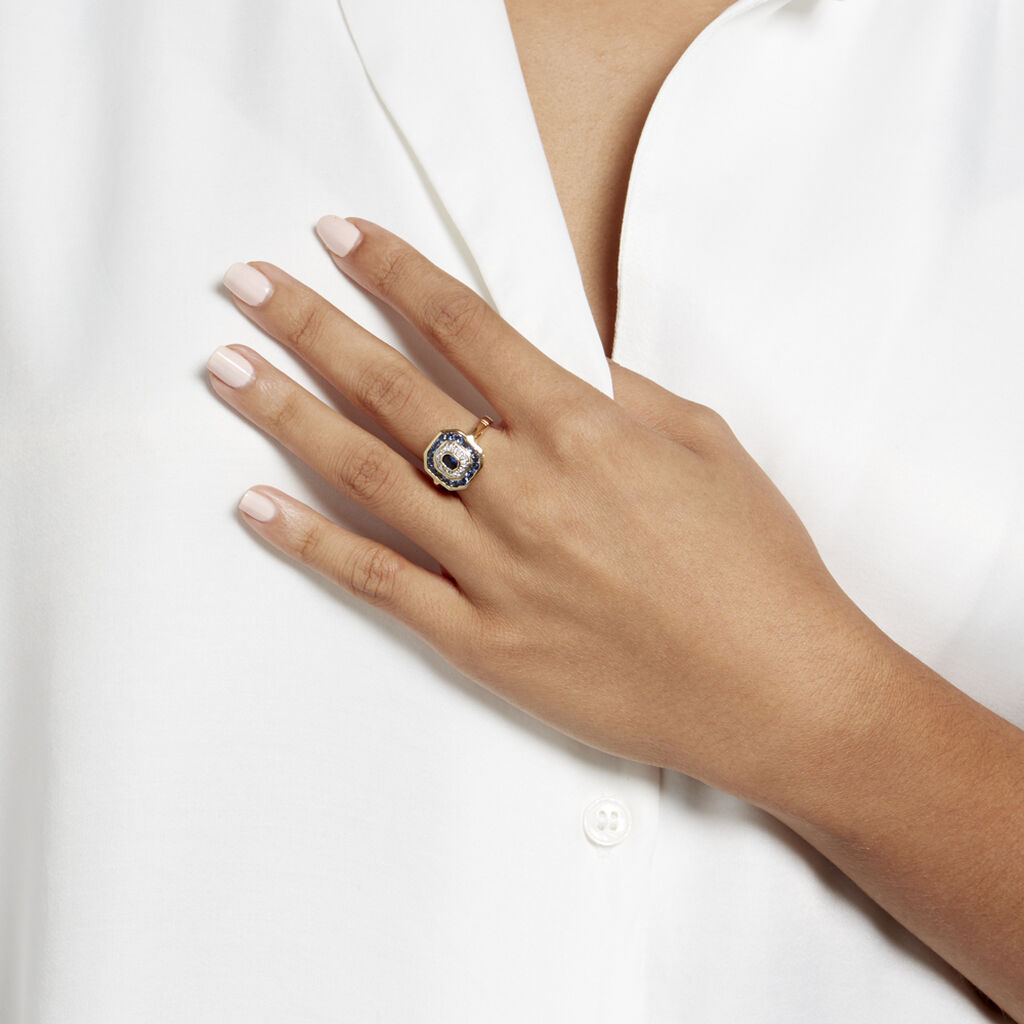 Bague Hans Plaqué Or Oxyde Pierre - Bagues avec pierre Femme | Histoire d’Or