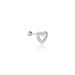 Piercing D'oreilles Argent Blanc Cort Oxydes De Zirconium - Bijoux Coeur Femme | Histoire d’Or