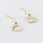 Boucles D'oreilles Pendantes Euria C&oelig;ur Or Jaune - Boucles d'oreilles pendantes Femme | Histoire d&rsquo;Or