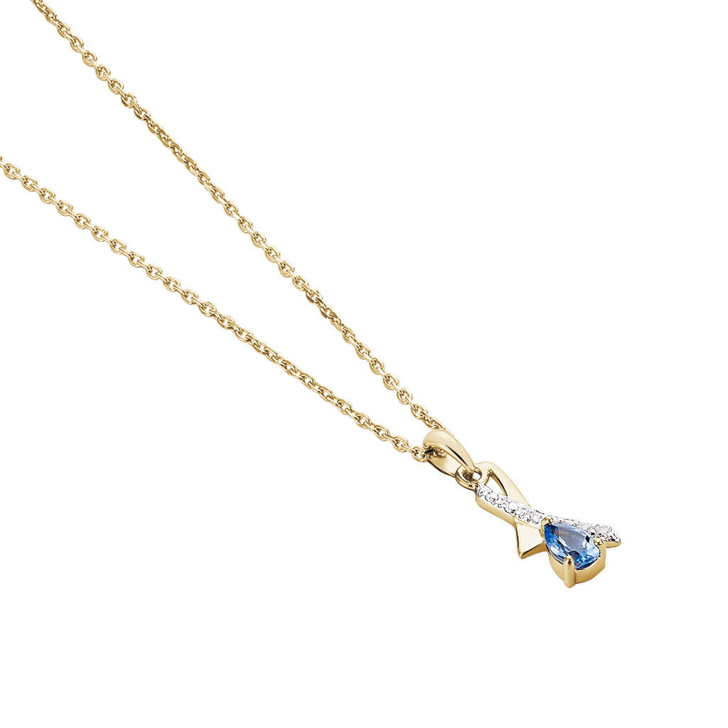 Collier Dyanah Plaque Or Jaune Oxyde De Zirconium - Colliers fantaisie Femme | Histoire d’Or