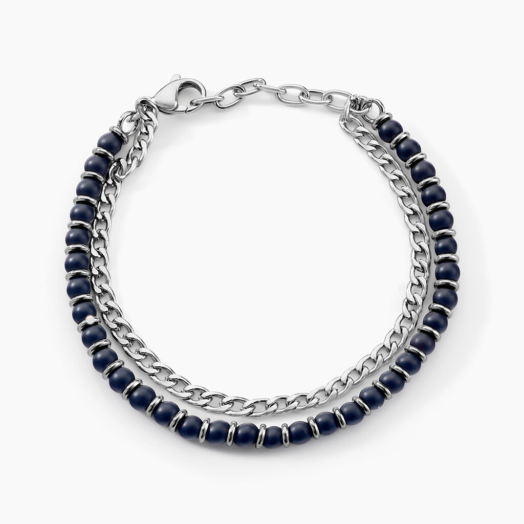 Bracelet Magalos Acier Blanc Onyx - Bracelets Homme | Histoire d&rsquo;Or