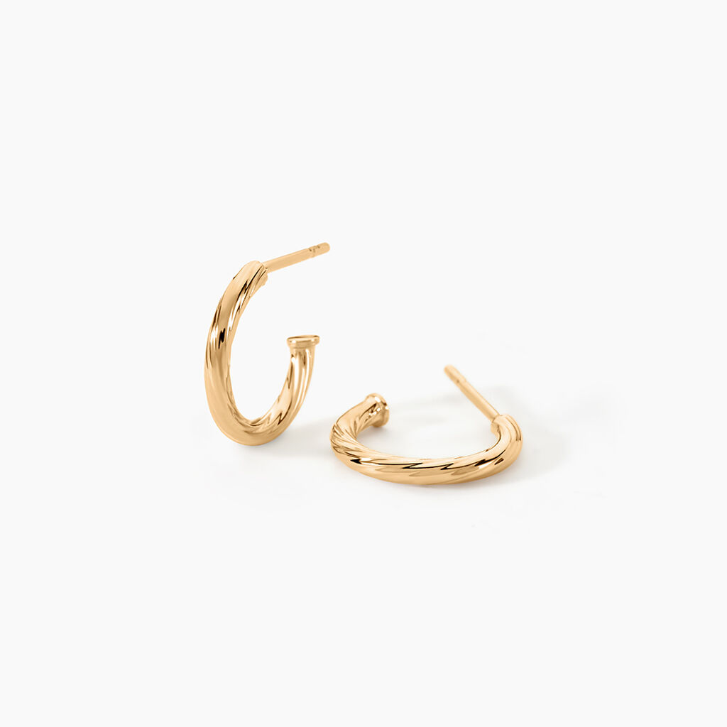 Cr&eacute;oles Bohemian Plaqu&eacute; Or Jaune - Boucles d'oreilles cr&eacute;oles Femme | Histoire d&rsquo;Or
