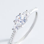 Bague Mallory Argent Blanc Oxyde De Zirconium - Bagues avec pierre Femme | Histoire d&rsquo;Or