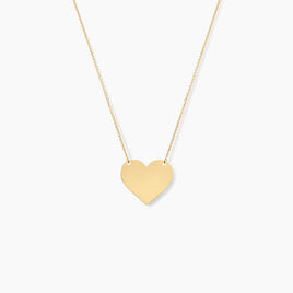 Collier Coeur Gravable Or Jaune - Cadeaux de naissance Femme | Histoire d’Or