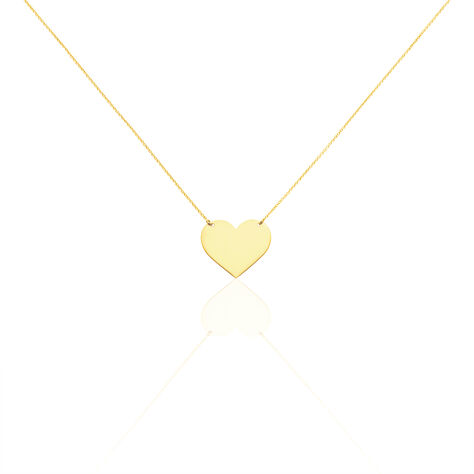 Collier Coeur Gravable Or Jaune - Cadeaux de naissance Femme | Histoire d’Or