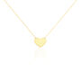 Collier Coeur Gravable Or Jaune