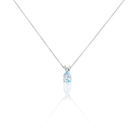 Collier Teresa Or Blanc Topaze Et Diamant - Colliers Femme | Histoire d’Or