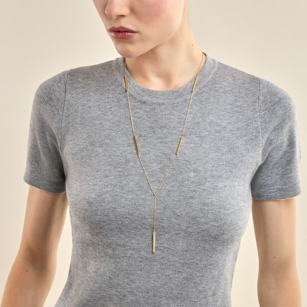 Collier Eilish Acier Jaune - Colliers fantaisie Femme | Histoire d&rsquo;Or
