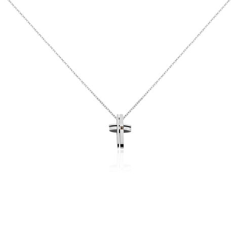 Collier Ruya Acier Blanc Oxyde De Zirconium - Colliers fantaisie Homme | Histoire d’Or