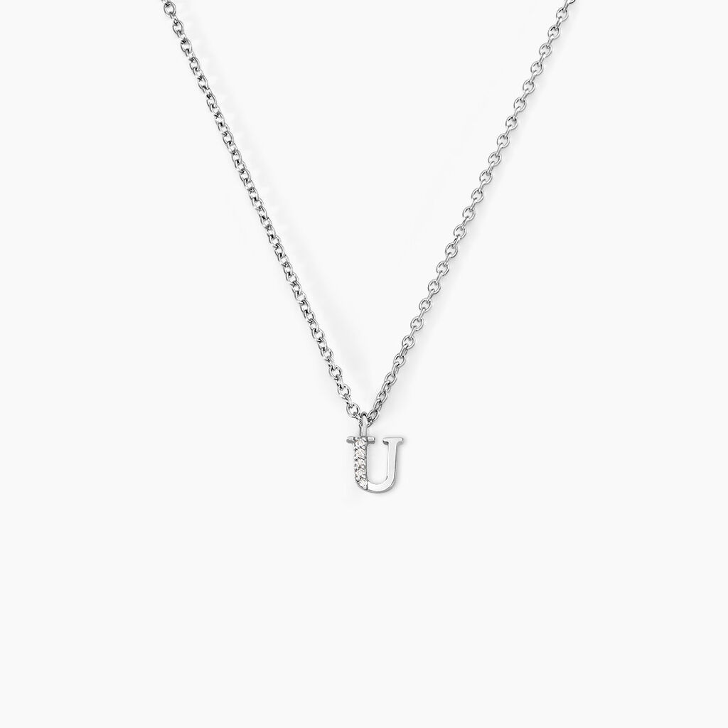 Collier Neruda Argent Blanc Oxyde De Zirconium - Colliers fantaisie Femme | Histoire d&rsquo;Or