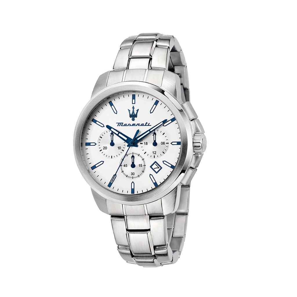 Montre Maserati Successo Blanc - F&ecirc;te des p&egrave;res Homme | Histoire d&rsquo;Or