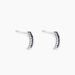 Boucles D'oreilles Puces Demi Lune Or Blanc Diamant - Clous d'oreilles Femme | Histoire d’Or