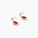 Boucles D'oreilles Pendantes Brigita Plaqué Or Pierre Et Oxyde - Boucles d'oreilles fantaisie Femme | Histoire d’Or
