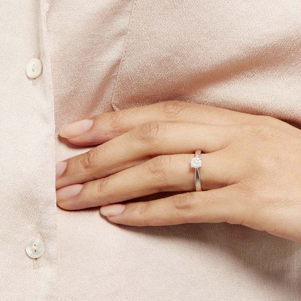 Bague Solitaire Artemis Or Blanc Diamant - Bagues solitaires Femme | Histoire d’Or