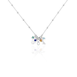 Collier Argent Blanc Niccolo Pierres Artificelles - Colliers fantaisie Femme | Histoire d’Or