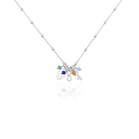 Collier Argent Blanc Niccolo Pierres Artificelles - Colliers fantaisie Femme | Histoire d’Or