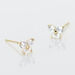 Boucles D'oreilles Puces Eleanor Fleur Or Jaune Oxyde De Zirconium - Clous d'oreilles Famille | Histoire d’Or