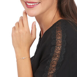 Bracelet Alisonne Or Rose Oxyde De Zirconium - Bracelets Femme | Histoire d’Or