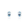 Boucles D'oreilles Puces Elea Serti Griffe Or Blanc Topaze