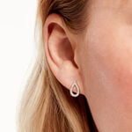 Boucles D'Oreilles Puces Ga&iuml;a Argent Blanc Oxyde De Zirconium - Boucles d'oreilles fantaisie Femme | Histoire d&rsquo;Or