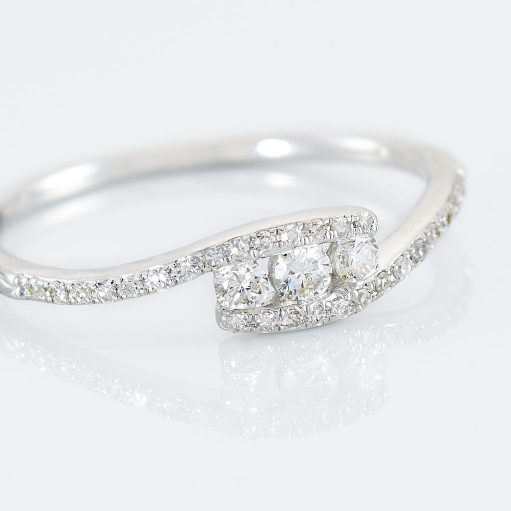 Bague Eternite Or Blanc Diamant - Bagues avec pierre Femme | Histoire d&rsquo;Or