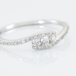 Bague Eternite Or Blanc Diamant - Bagues avec pierre Femme | Histoire d&rsquo;Or