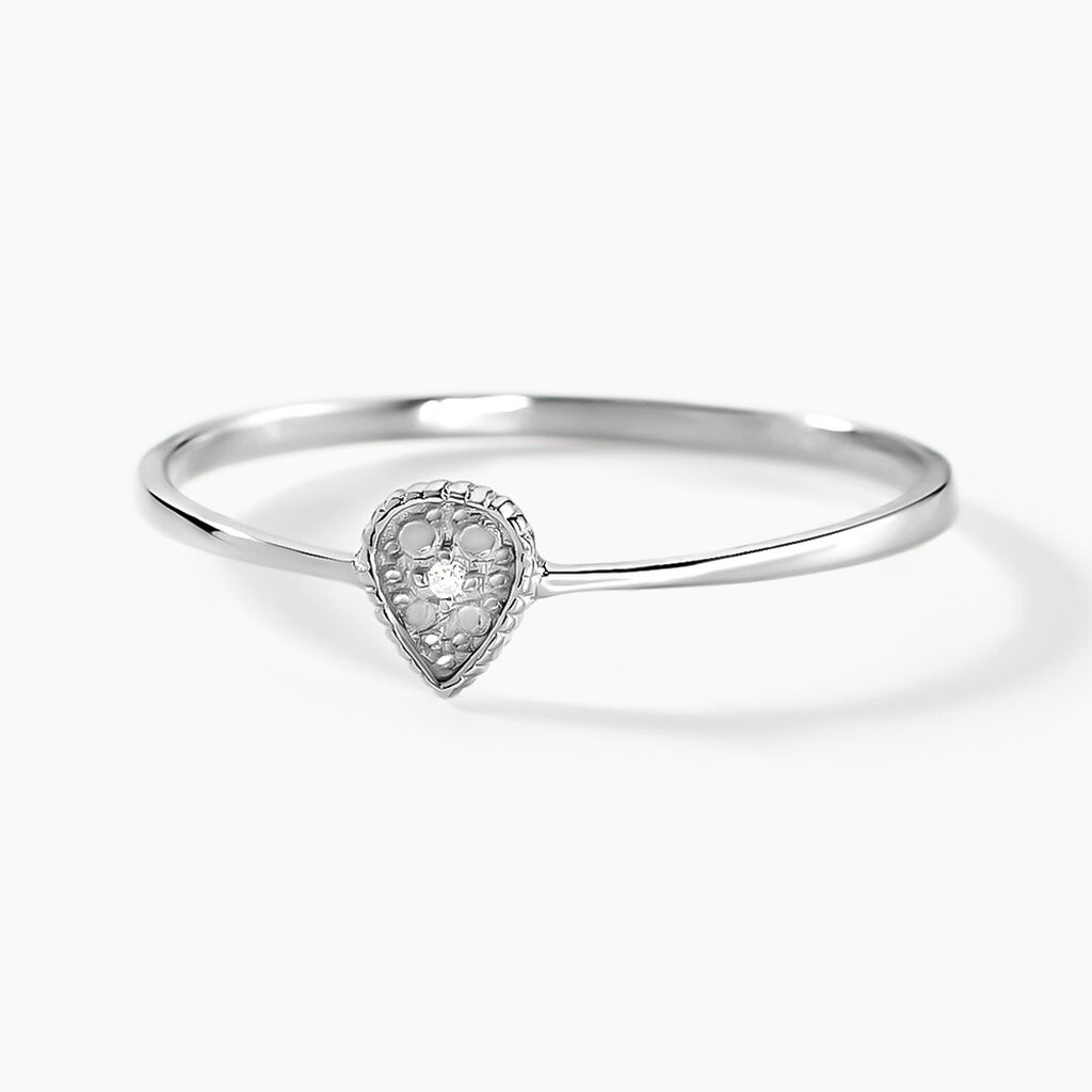 Bague Mon 1er Diamant Or Blanc Diamant - Bagues solitaires Femme | Histoire d&rsquo;Or