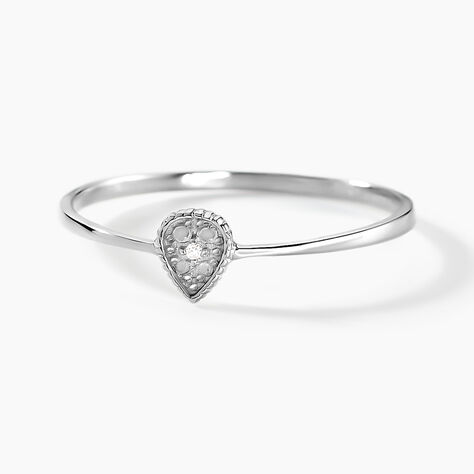 Bague Mon 1er Diamant Or Blanc Diamant - Bagues solitaires Femme | Histoire d&rsquo;Or