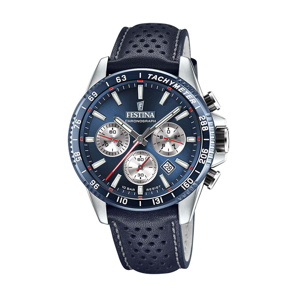 Montre Festina Timeless Chronographe Bleu - Montres Homme | Histoire d’Or