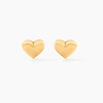 Boucles D'oreilles Puces Aricia Coeur Or Jaune - Clous d'oreilles Enfant | Histoire d&rsquo;Or