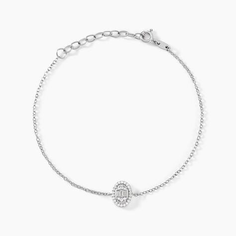 Bracelet Baroque Party Argent Blanc Oxyde De Zirconium - Bracelets Femme | Histoire d&rsquo;Or