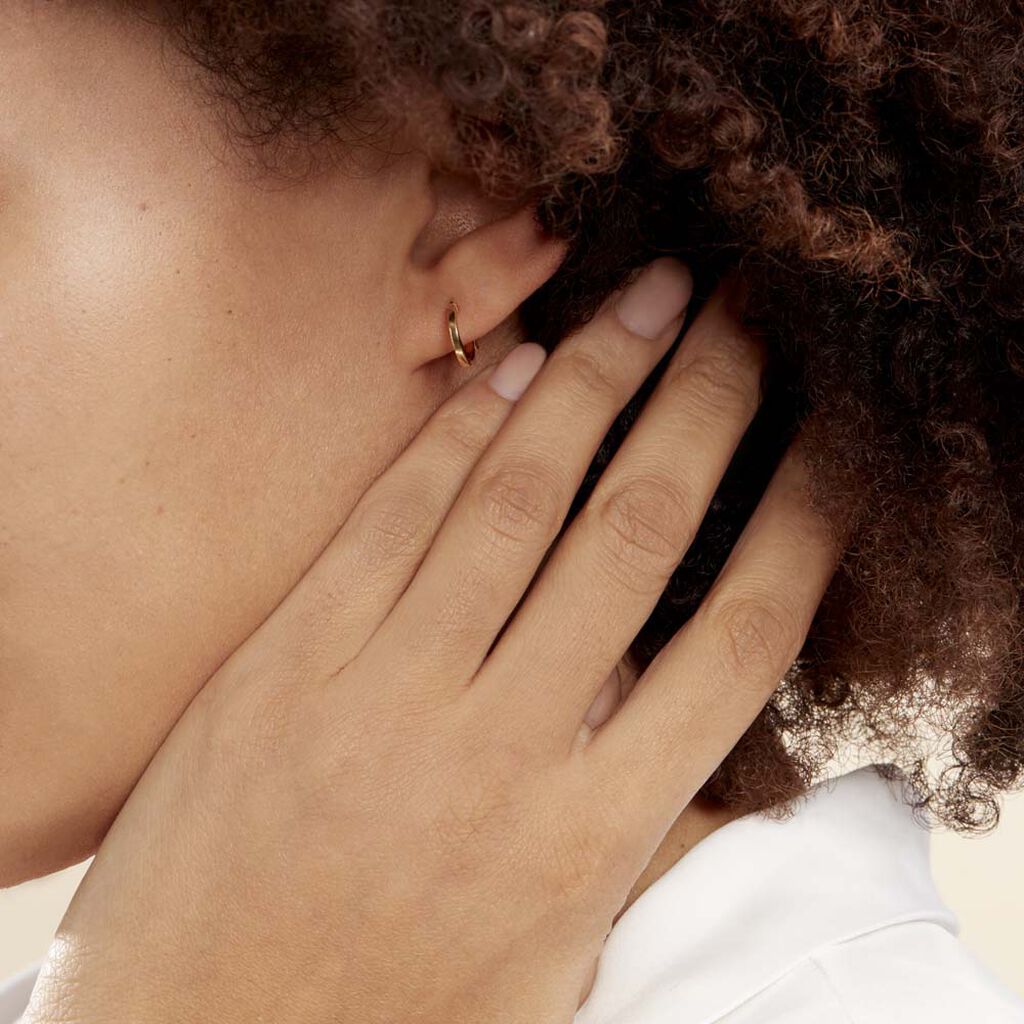 Créoles Thyrza Or Jaune - Boucles d'oreilles créoles Femme | Histoire d’Or