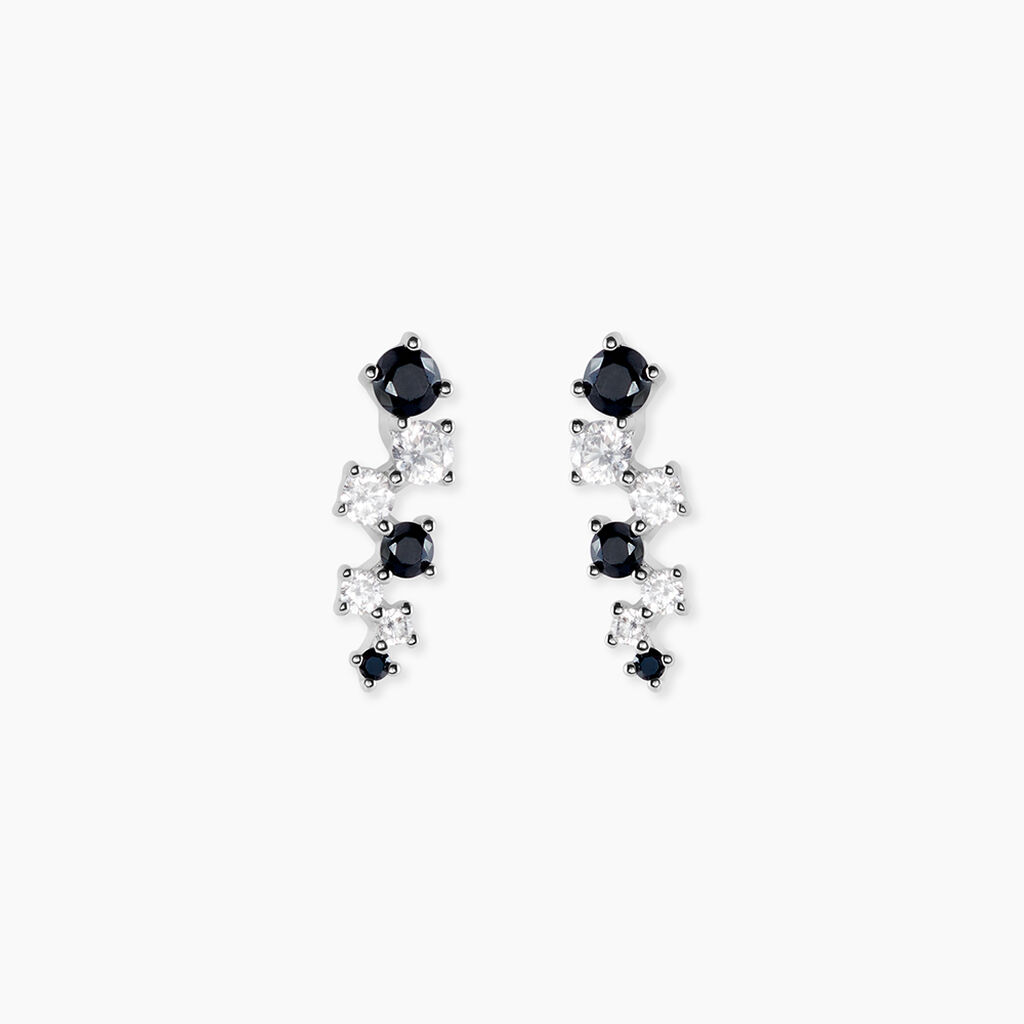 Boucles D'oreilles Pendantes Gaya Argent Blanc Oxyde De Zirconium - Boucles d'oreilles fantaisie Femme | Histoire d&rsquo;Or