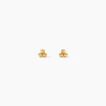 Boucles D'Oreilles Puces Glen Argent Dor&eacute; A L'Or 750/1000 - Boucles d'oreilles fantaisie Femme | Histoire d&rsquo;Or