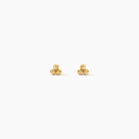 Boucles D'Oreilles Puces Glen Argent Dor&eacute; A L'Or 750/1000 - Boucles d'oreilles fantaisie Femme | Histoire d&rsquo;Or