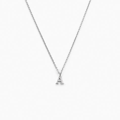 Collier Neruda Argent Blanc Oxyde De Zirconium - Colliers fantaisie Femme | Histoire d&rsquo;Or