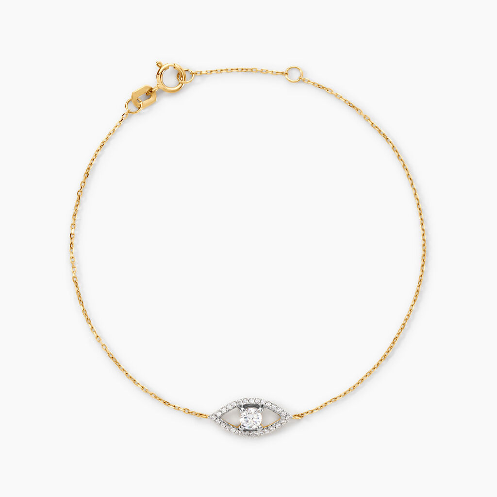 Bracelet Desiderio Or Jaune Oxyde De Zirconium - Bracelets Femme | Histoire d&rsquo;Or