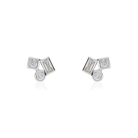 Boucles D'oreilles Puces Argent Duredle Oxydes De Zirconium - Boucles d'oreilles fantaisie Femme | Histoire d’Or