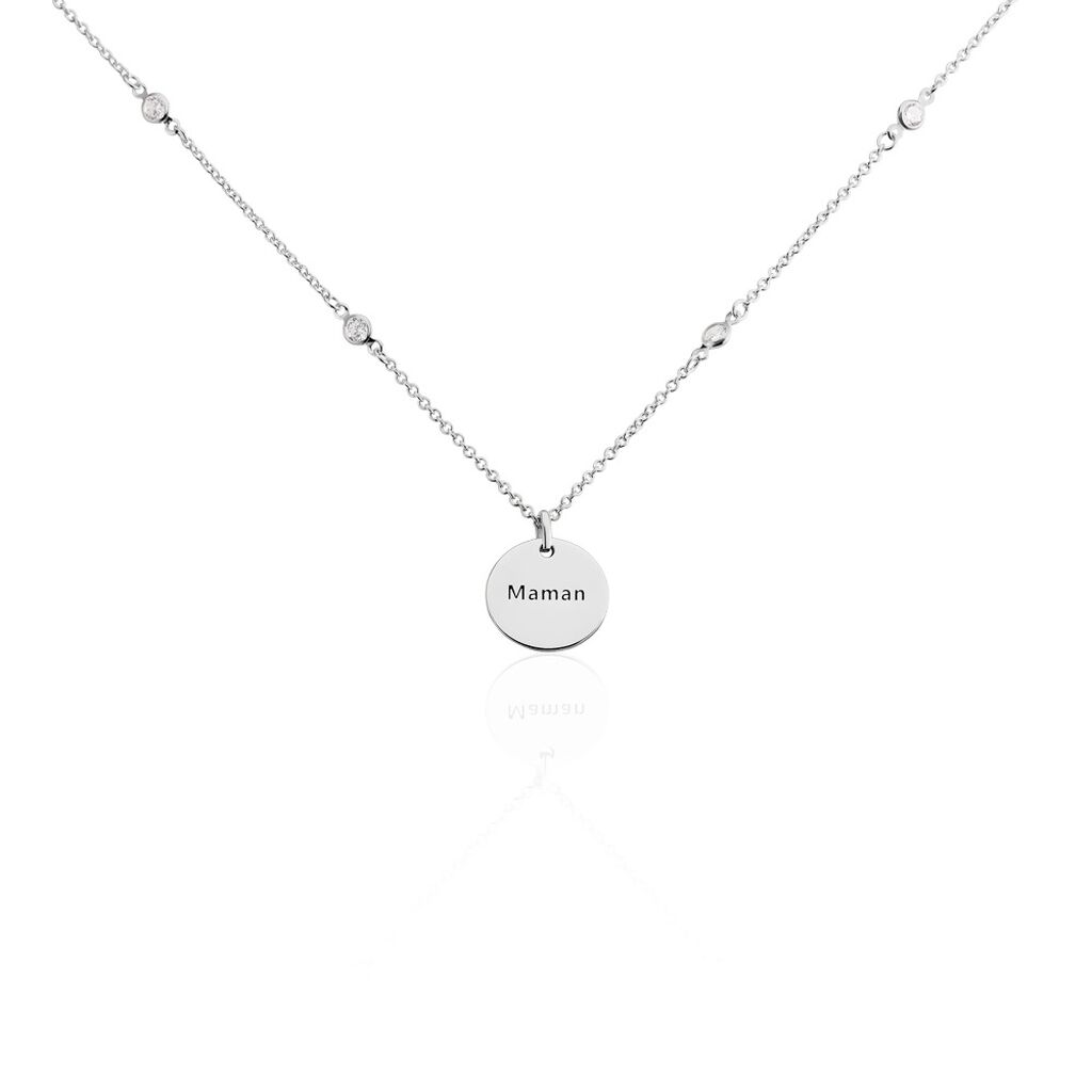 Collier Moa Argent Blanc Oxyde De Zirconium - Colliers fantaisie Femme | Histoire d’Or