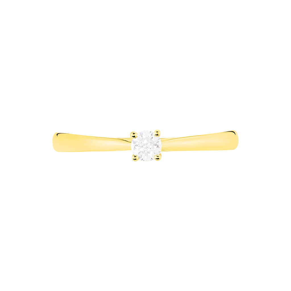 Bague Solitaire Victoria Or Jaune Diamant - Bagues solitaires Femme | Histoire d&rsquo;Or