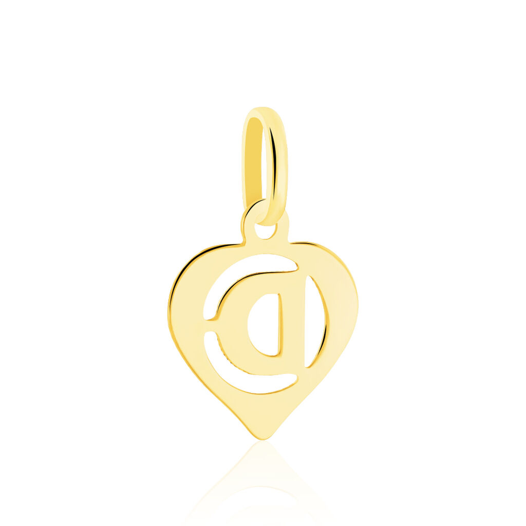 Pendentif Eudocie Coeur Lettre Or Jaune - Pendentifs Famille | Histoire d’Or