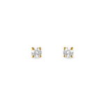 Boucles D'oreilles Puces Clavie Or Jaune Diamant - Clous d'oreilles Femme | Histoire d&rsquo;Or
