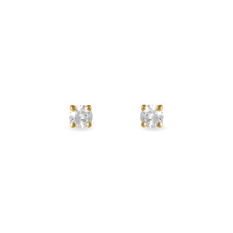 Boucles D'oreilles Puces Clavie Or Jaune Diamant - Clous d'oreilles Femme | Histoire d&rsquo;Or