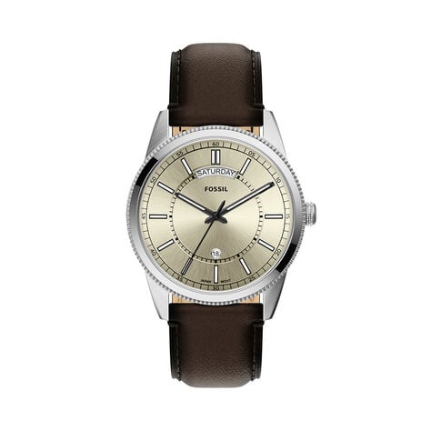 Montre Fossil Pearson Cr&egrave;me - F&ecirc;te des p&egrave;res Homme | Histoire d&rsquo;Or