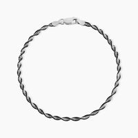 Bracelet Abie Torsade Argent Bicolore
